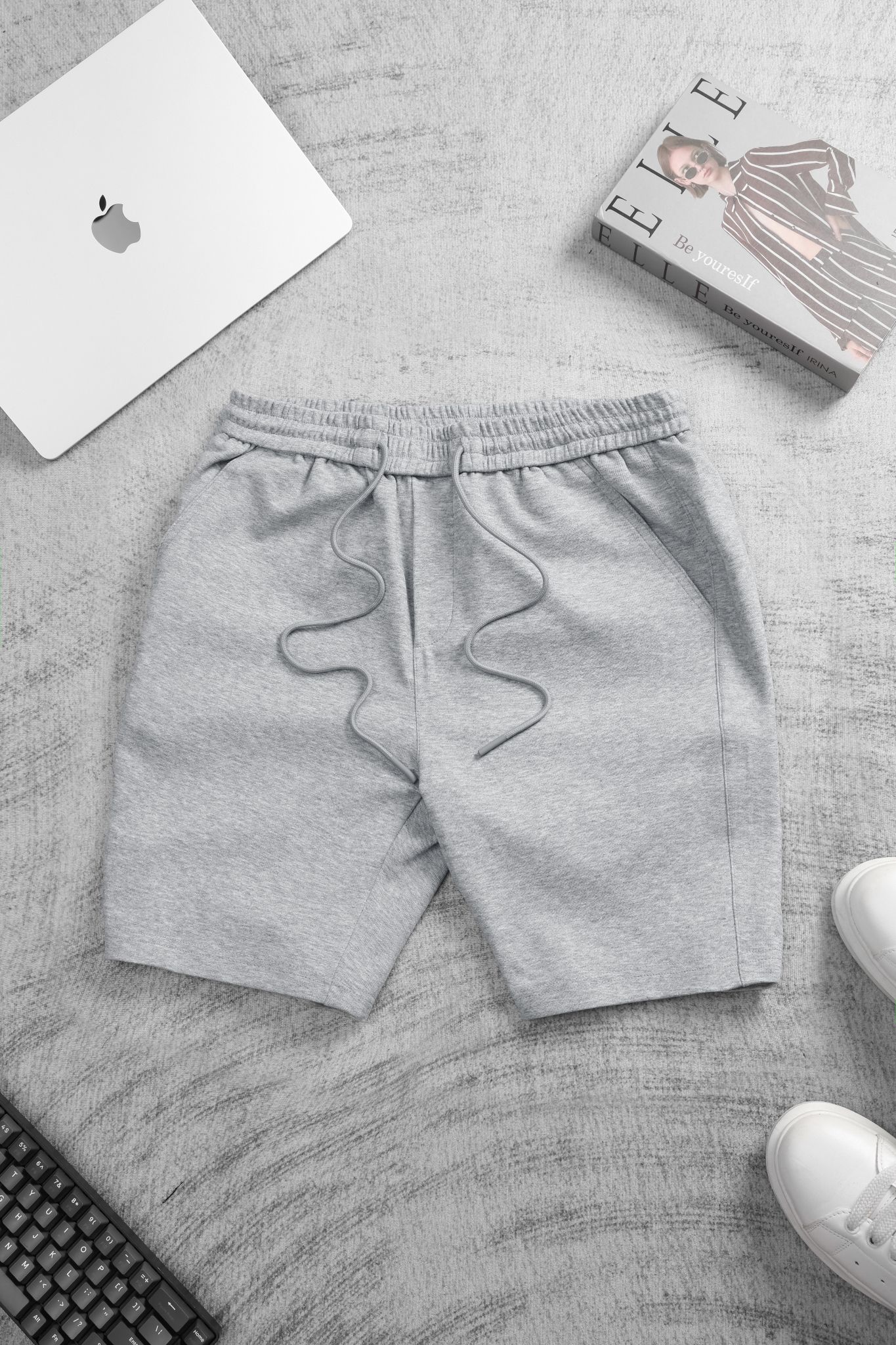 QUẦN SHORT THUN XÁM - D003537