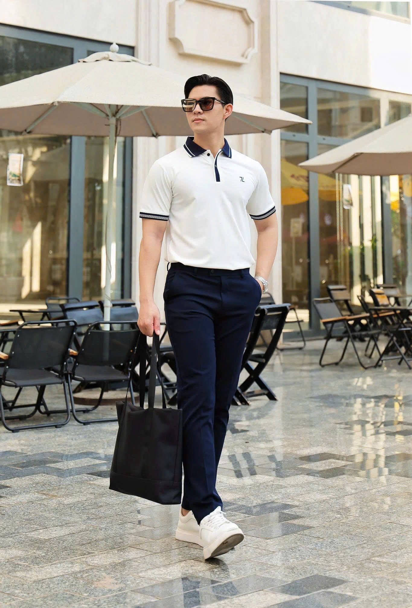 ÁO THUN POLO LOGO Z TRẮNG -  VH003898