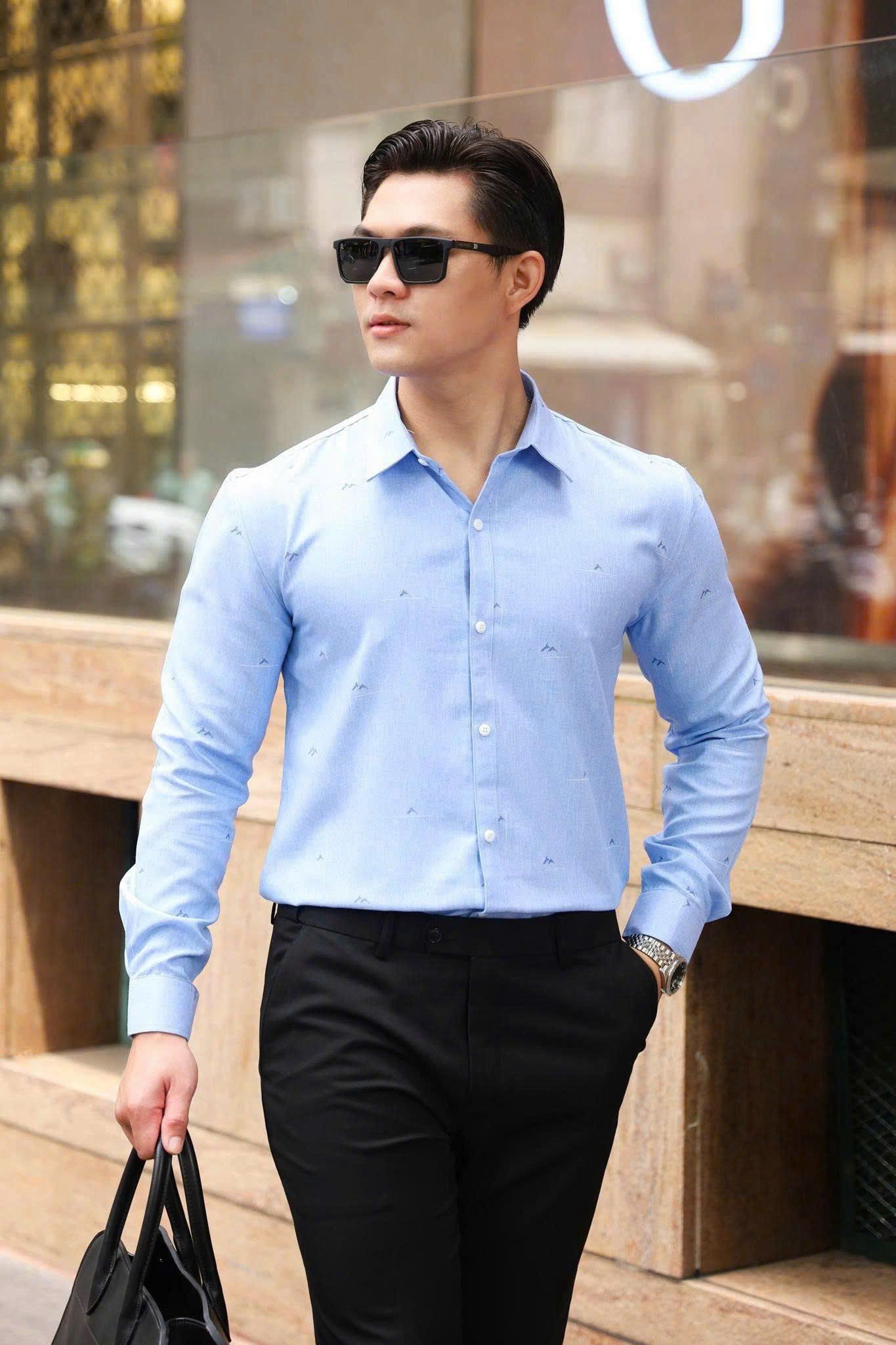 ÁO SƠ MI NAM TAY DÀI HỌA TIẾT - HS002000