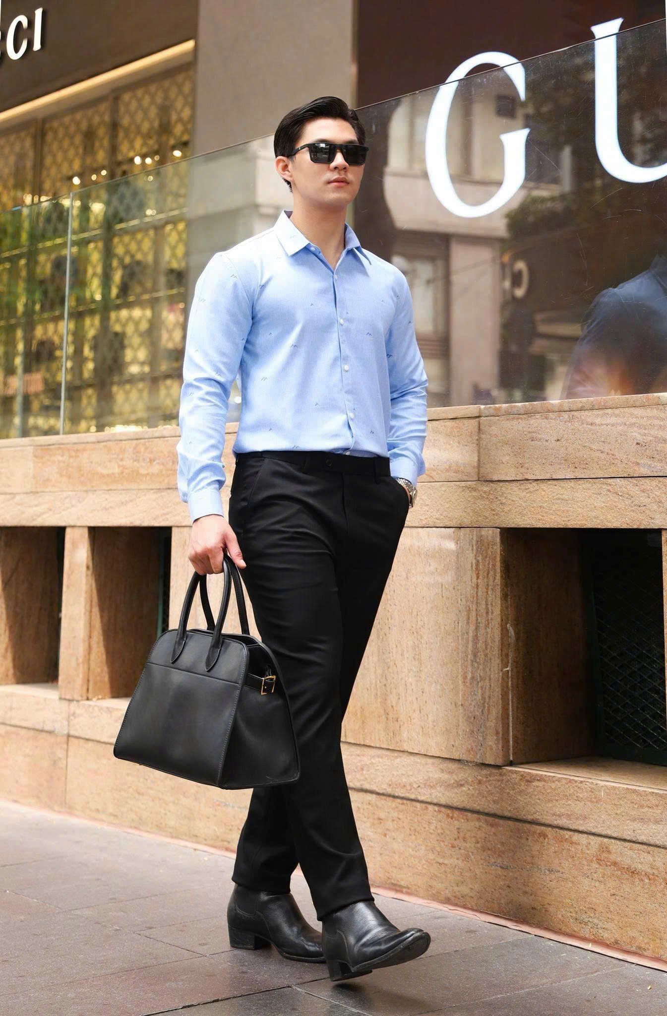 ÁO SƠ MI NAM TAY DÀI HỌA TIẾT - HS002000