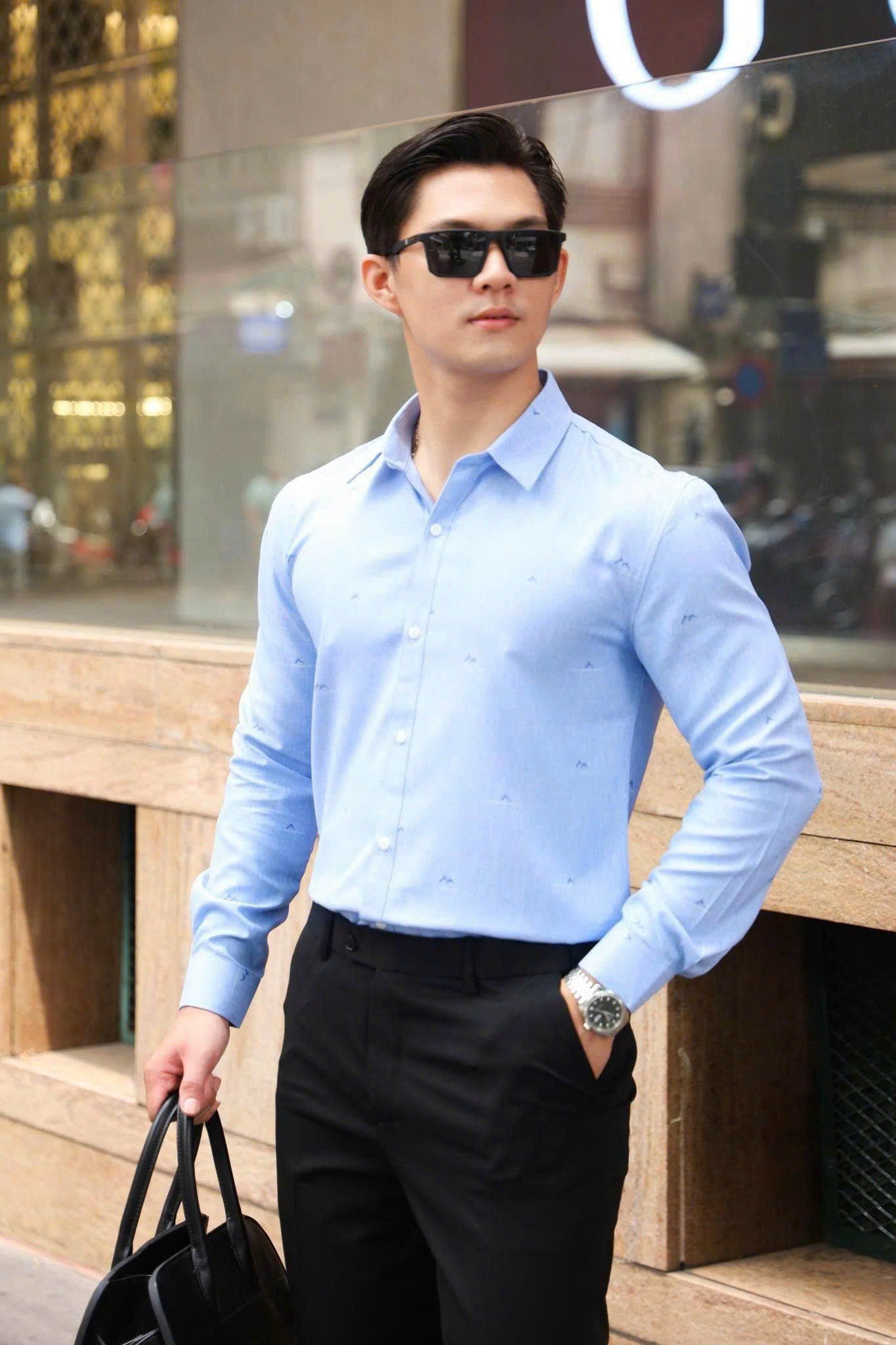 ÁO SƠ MI NAM TAY DÀI HỌA TIẾT - HS002000