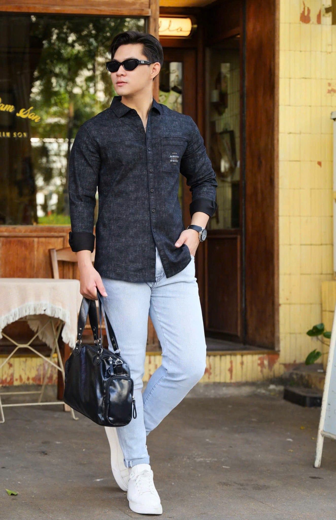 ÁO SƠ MI NAM TAY DÀI HỌA TIẾT - T003561