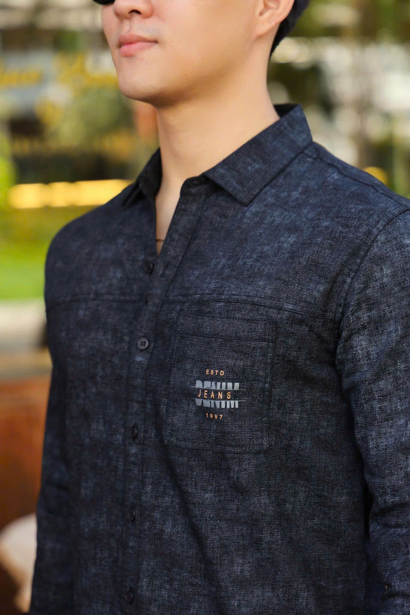 ÁO SƠ MI NAM TAY DÀI HỌA TIẾT - T003561