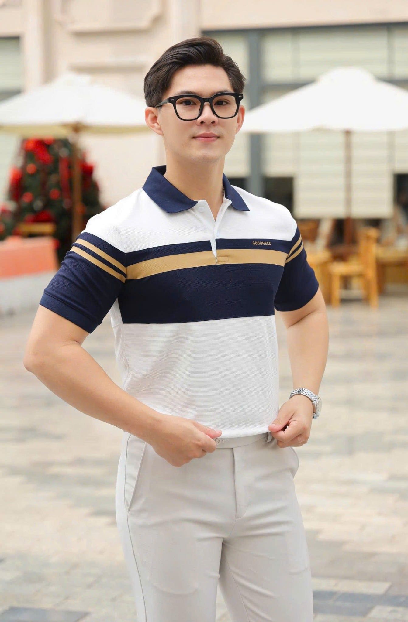 ÁO THUN POLO PHỐI NGỰC - H003628