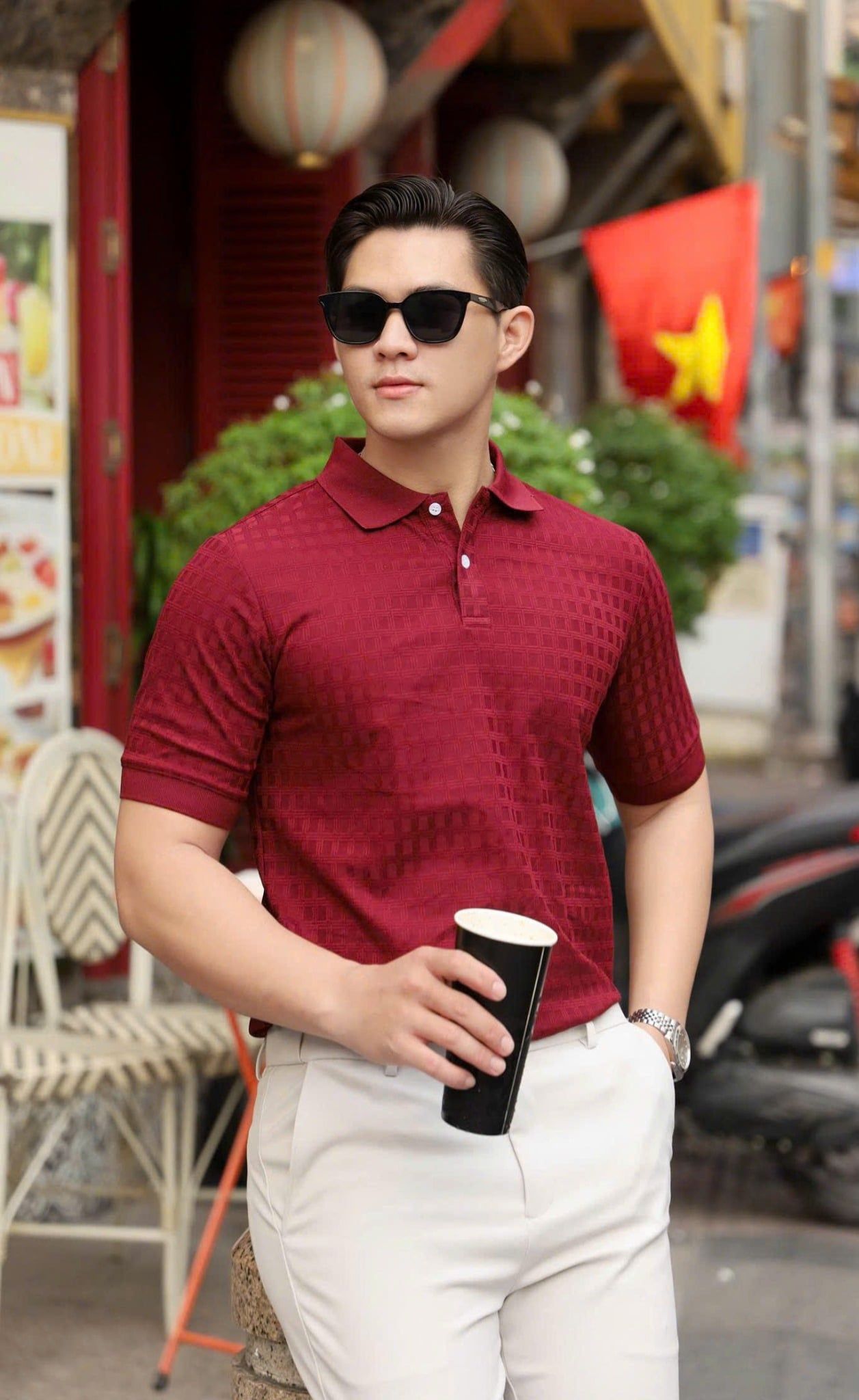 ÁO THUN POLO ĐỎ - VH003917