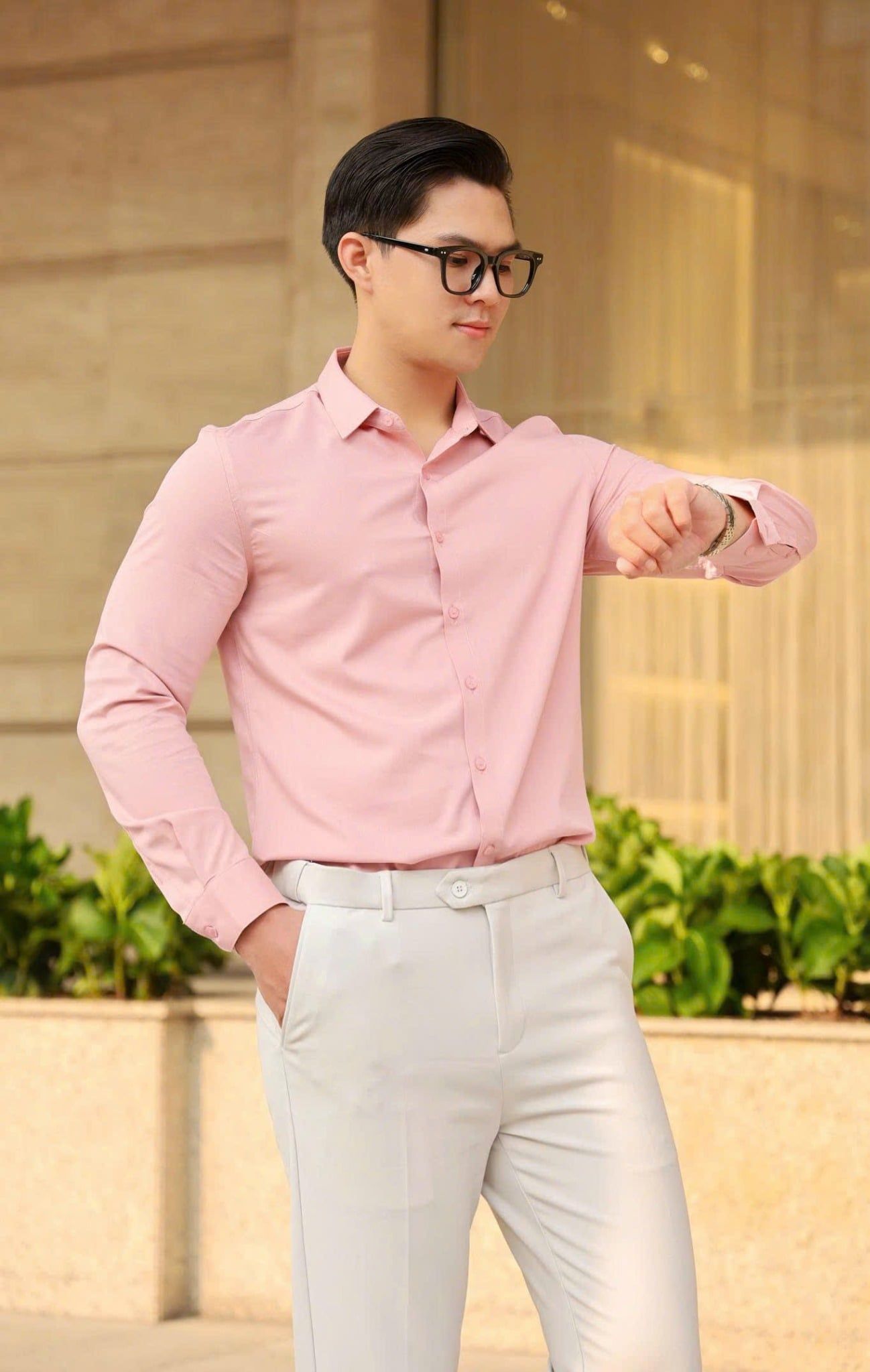 ÁO SƠ MI NAM TAY DÀI SỌC GÂN - T003562