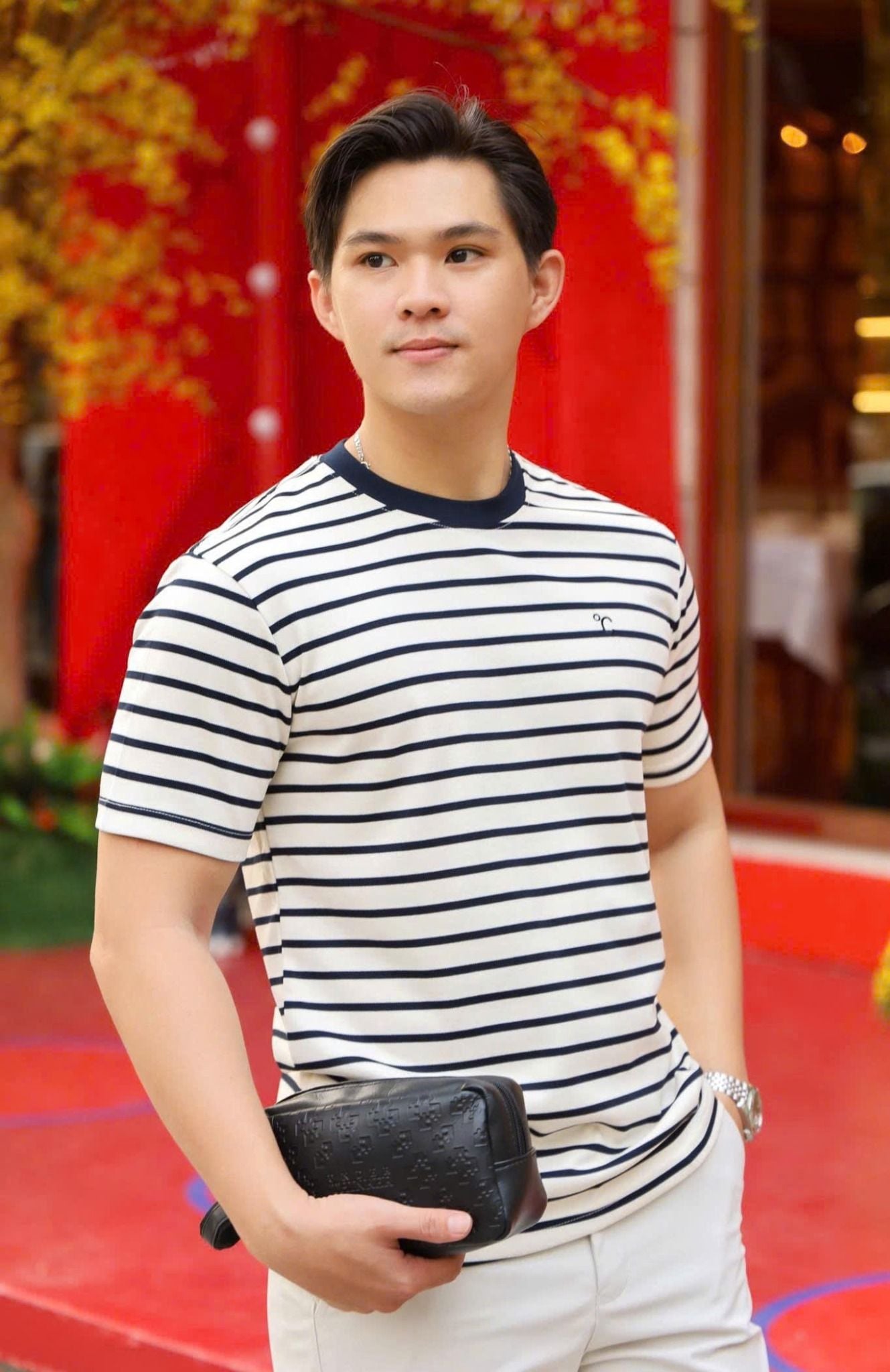 ÁO THUN CỔ TRÒN SỌC NGANG - P004145