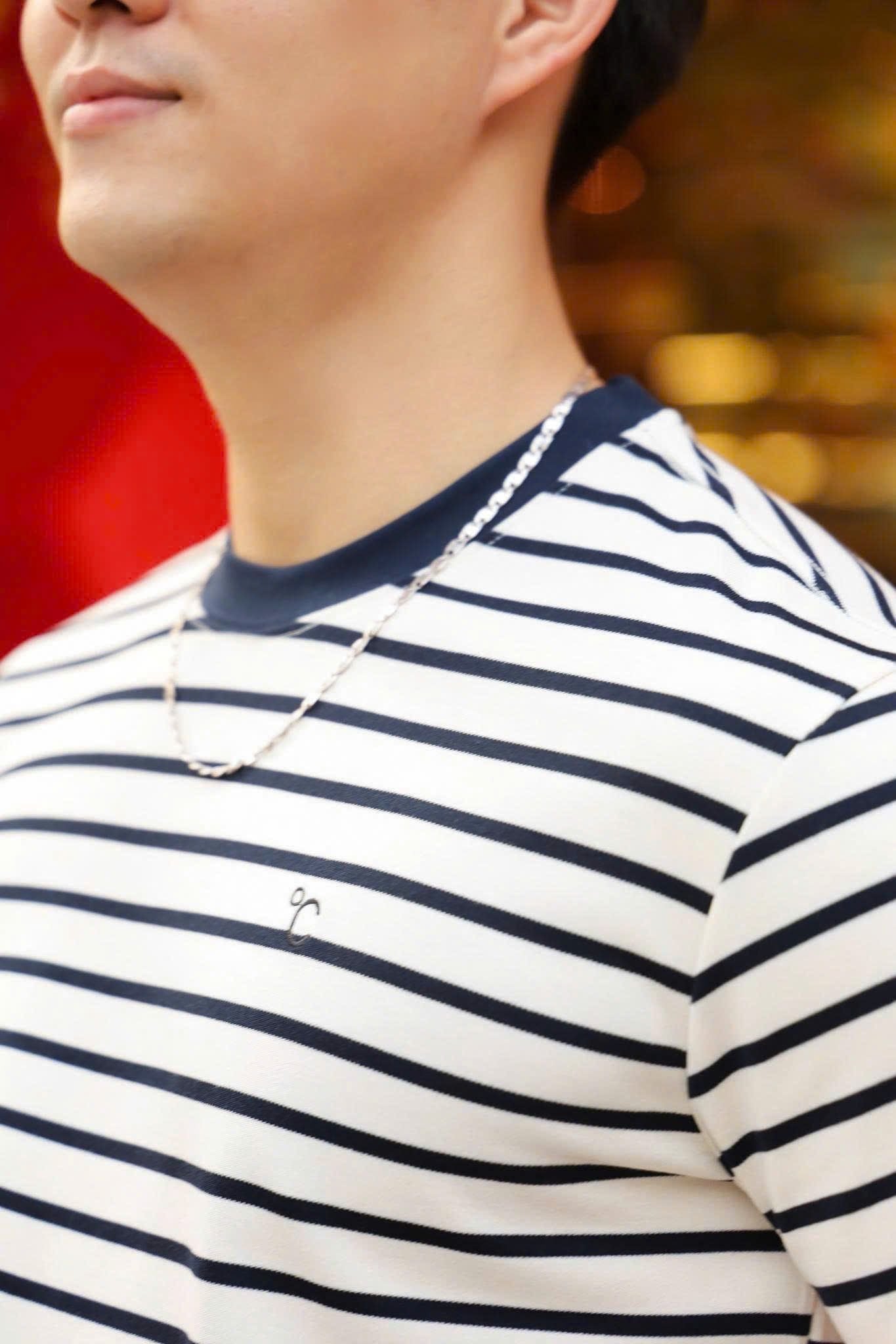 ÁO THUN CỔ TRÒN SỌC NGANG - P004145