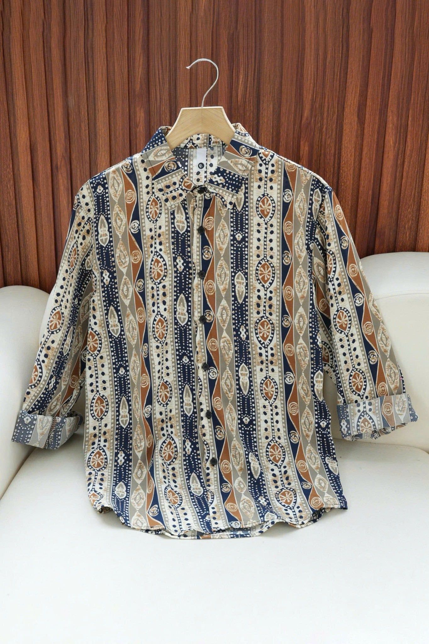 ÁO SƠ MI NAM TAY DÀI HỌA TIẾT -  JC002004