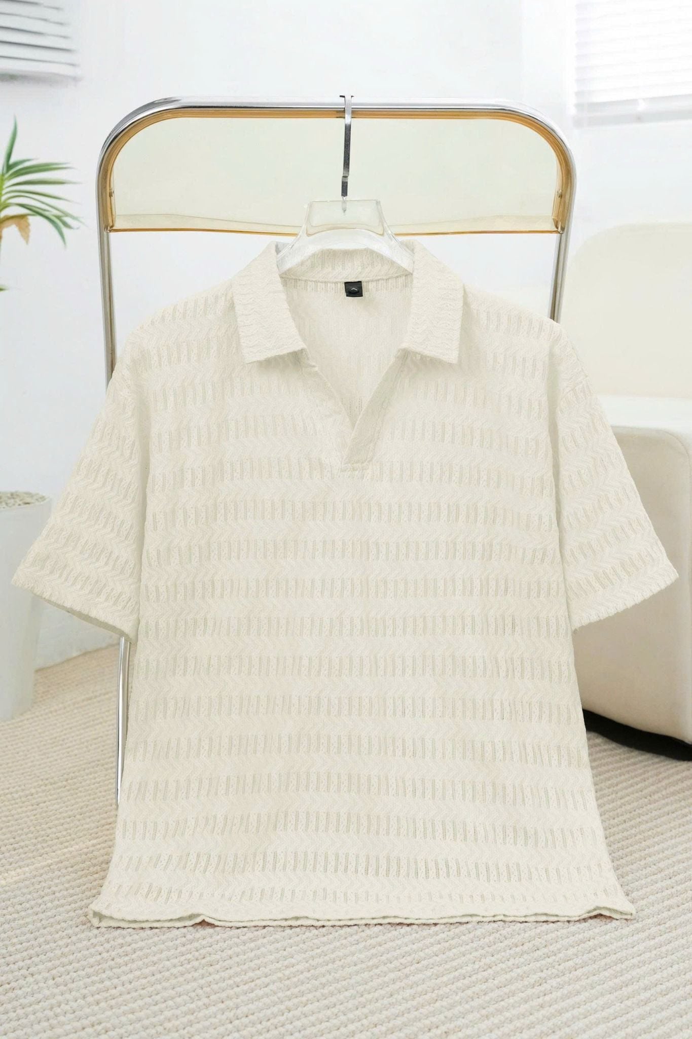 ÁO THUN POLO TRẮNG KEM- XSL002001