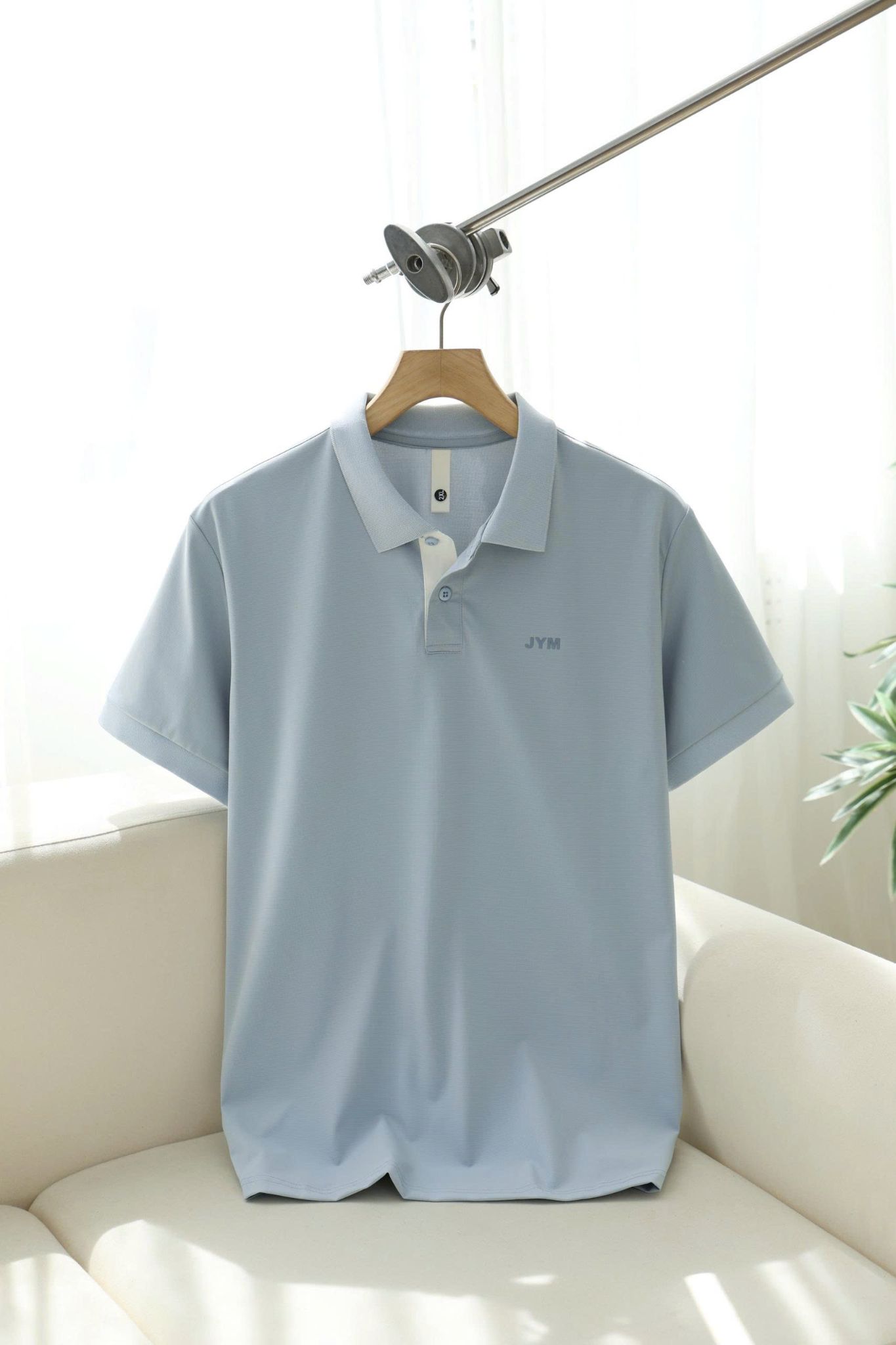 ÁO THUN POLO LỤA LẠNH XANH - P004268