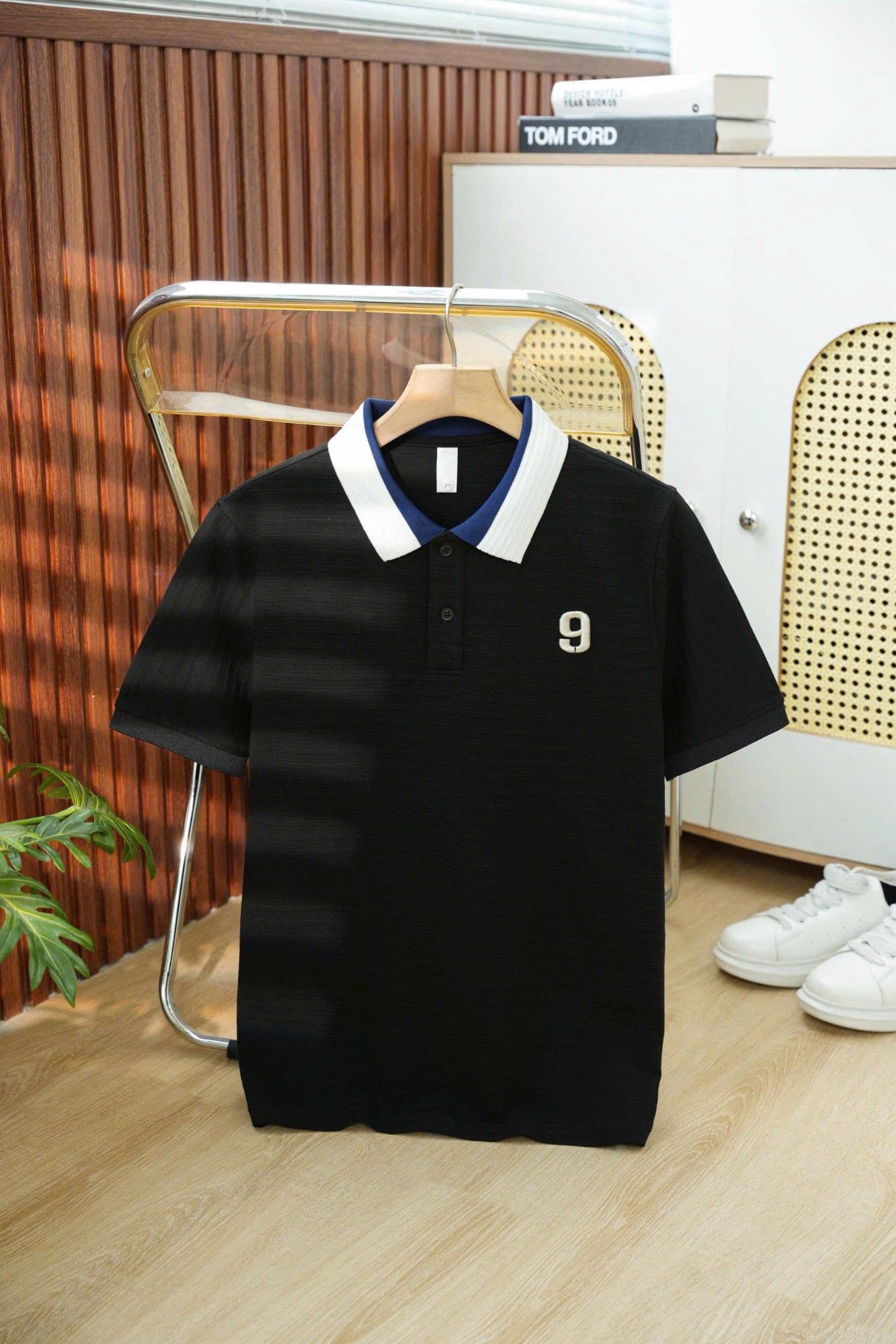 ÁO THUN POLO ĐEN VIỀN - P004298