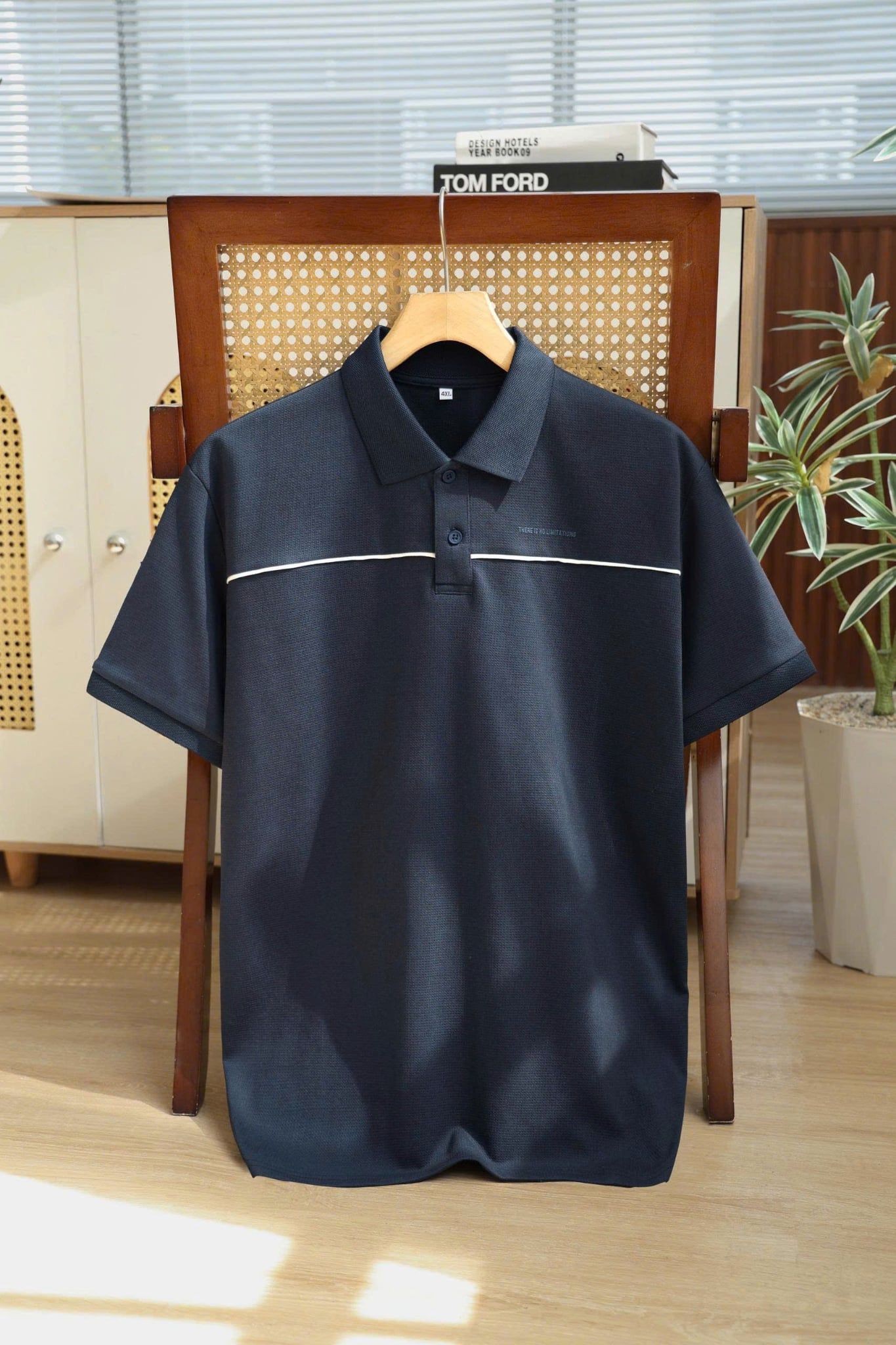 ÁO THUN POLO XANH ĐEN - P004309