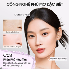 Phấn Phủ Bột Colorkey 8g, chất phấn siêu mịn, kiềm dầu, làm sáng và đều màu da