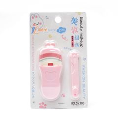 Bấm Mi Nhựa Lmltop Kèm Dao Cạo No.sy305, nhỏ gọn, tiện lợi (Màu ngẫu nhiên)