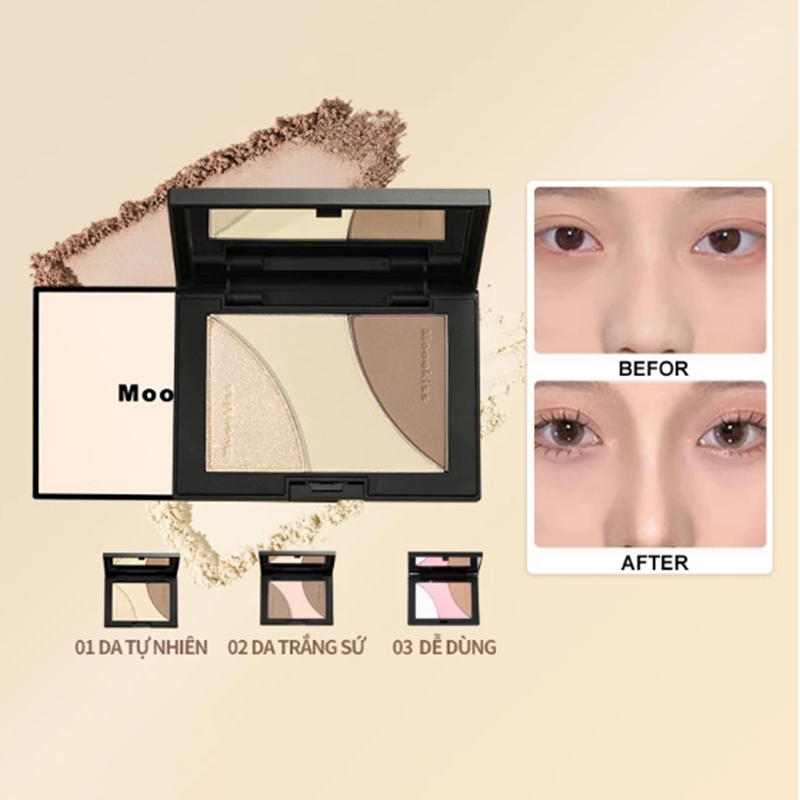 Phấn Tạo Khối Bắt Sáng Mooekiss 16.5g