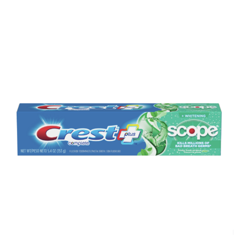 Kem Đánh Răng Crest Plus+ 153g Scope Whitening
