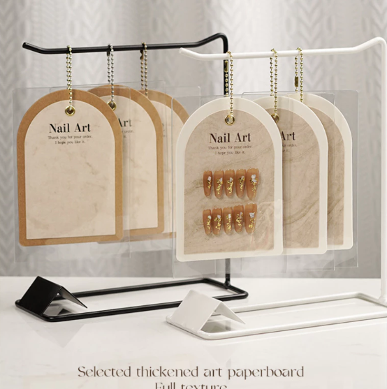 Giấy Bìa Nail Kèm Túi – Trưng Bày Nail Chuyên Nghiệp, Gọn Gàng