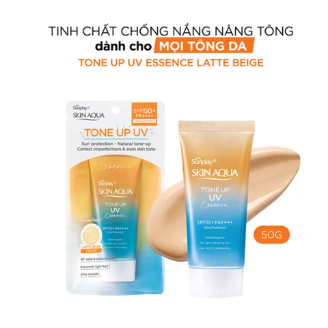 Kem Chống Nắng Sunplay 50g Tone Up Essence SPF50 Latte Beige Cam