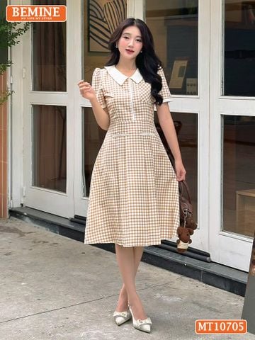 Đầm thiết kế BEMINE cổ đức có túi dáng chữ A MT10705