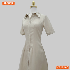 Đầm thiết kế BEMINE cổ sơ mi có cúc dáng chữ A MT11100