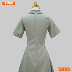 Đầm thiết kế BEMINE cổ sơ mi có cúc dáng chữ A MT11100