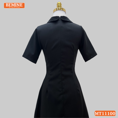 Đầm thiết kế BEMINE cổ sơ mi có cúc dáng chữ A MT11100