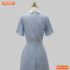 Đầm thiết kế BEMINE cổ đức viền ren dáng chữ A MT11177