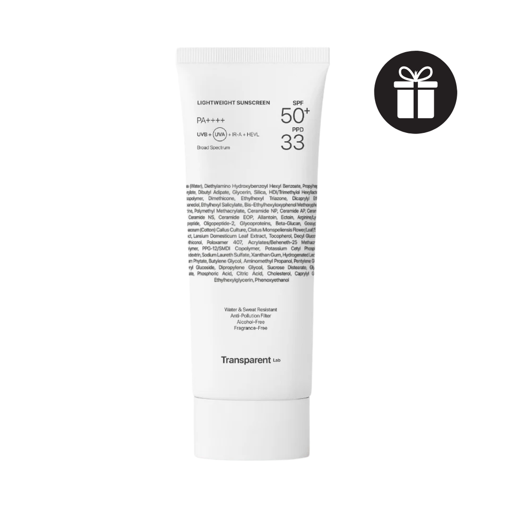 Kem Chống Nắng Quang Phổ Rộng, Siêu Mỏng Nhẹ Transparent Lab Lightweight Sunscreen SPF 50+