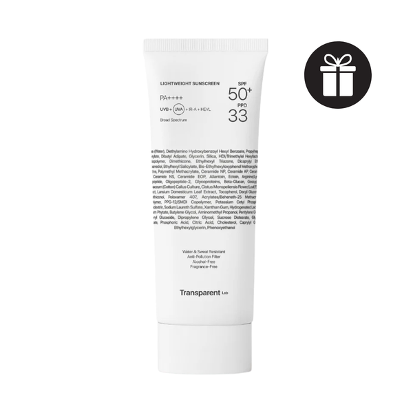 Kem Chống Nắng Quang Phổ Rộng, Siêu Mỏng Nhẹ Transparent Lab Lightweight Sunscreen SPF 50