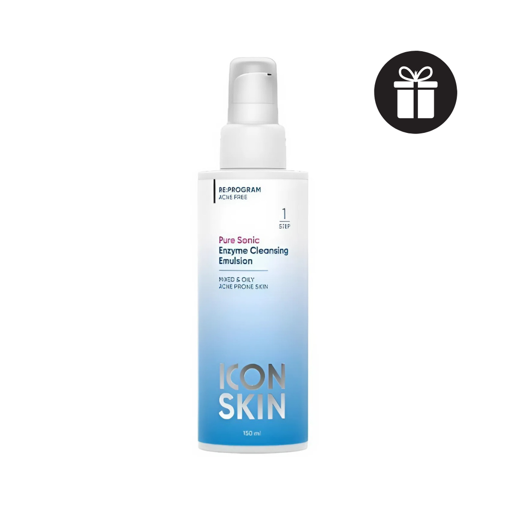 Sữa Rửa Mặt Loại Bỏ Dầu Thừa Và Tế Bào Chết Nhẹ Nhàng Cho Da Dầu Và Da Mụn Icon Skin Pure Sonic Enzyme Cleansing Emulsion