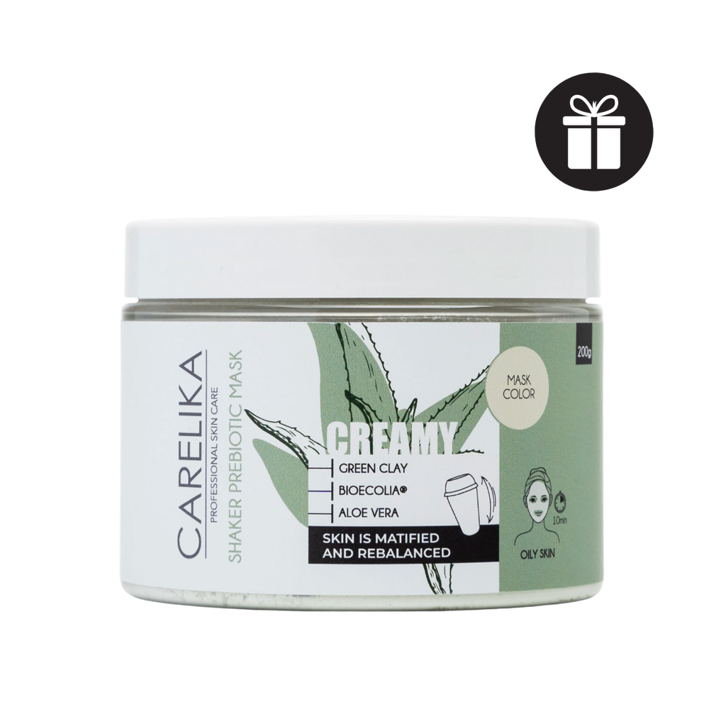 Mặt Nạ Đất Sét Giảm Mụn Và Kiểm Soát Dầu Thừa Carelika Shaker Prebiotic Creamy Mask Green Clay