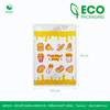  MFT21H - Túi giấy đựng fastfood - Trắng - In đỏ & vàng - "Yummy" - 20x13.5x5.5 cm 