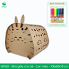  MFK02 - 101x84x78 cm - Nhà giấy carton lớn lắp ghép cho bé - Con mèo 