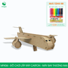  MFK06I - Máy bay thương mại lắp ráp bằng carton - 31x24x10 cm 