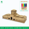 MFK09F - Mô hình lắp ráp bằng carton - Chợ Bến Thành - 32x14x13 cm 