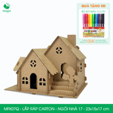  MFK07Q - Nhà giấy lắp ráp bằng carton - Ngôi nhà 17 - 23x15x17 cm 