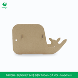  MFK08B - Đựng bút & kệ điện thoại lắp ráp carton - Cá voi - 16x6x9 cm 