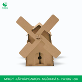  MFK07F - Nhà giấy lắp ráp bằng carton - Ngôi nhà 6 - 19x10x21 cm 