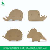  MFK08x - Đựng bút & kệ điện thoại lắp ráp carton hình thú - Nhiều mẫu 