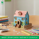  MFK07S - Nhà giấy lắp ráp bằng carton - Mẫu 19 - 21x19x19 cm 