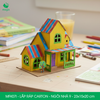  MFK07I - Nhà giấy lắp ráp bằng carton - Ngôi nhà 9 - 23x15x20 cm 