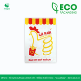  MFT21D - Túi giấy đựng gà rán & khoai tây chiên - Trắng - In đỏ & vàng - "Good Taste" - 20x13.5x5.5 cm 