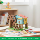  MFK07K - Nhà giấy lắp ráp bằng carton - Ngôi nhà 11 - 23x20x15 cm 