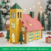  MFK07H - Nhà giấy lắp ráp bằng carton - Ngôi nhà 8 - 18x14x22 cm 