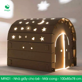  MFK01 - 101x84x78 cm - Nhà giấy carton lớn lắp ghép cho bé - Hình mái cong 