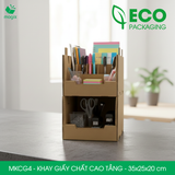  MKCG4 - Khay giấy chất cao tầng - Nâu - 35x25x20 cm 