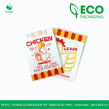  MFT21D - Túi giấy đựng gà rán & khoai tây chiên - Trắng - In đỏ & vàng - "Good Taste" - 20x13.5x5.5 cm 