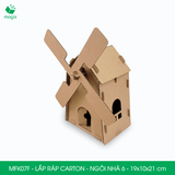  MFK07F - Nhà giấy lắp ráp bằng carton - Ngôi nhà 6 - 19x10x21 cm 