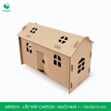  MFK07A - Nhà giấy lắp ráp bằng carton - Ngôi nhà 1 - 19x10x13 cm 